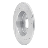Dynamic Friction 2020-2025 Chrysler Pacifica Rear Left Drilled & Slotted Silver Brake Rotor by Dynamic Friction Company 631-39033L