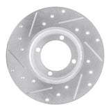 R1 Concepts 1978-1983 Dodge Challenger Front Right Drilled & Slotted Silver Brake Rotor