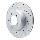 R1 Concepts 1965-1972 Dodge Dart Front Left Drilled & Slotted Silver Brake Rotor by R1 Concepts 631-40002L