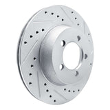 R1 Concepts 1965-1972 Dodge Dart Front Right Drilled & Slotted Silver Brake Rotor by R1 Concepts 631-40002R