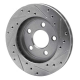 R1 Concepts 1985-1989 Dodge Shadow Front Left Drilled & Slotted Silver Brake Rotor by R1 Concepts 631-40004L