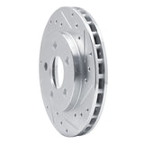 R1 Concepts 1985-1989 Dodge Shadow Front Right Drilled & Slotted Silver Brake Rotor by R1 Concepts 631-40004R
