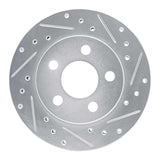R1 Concepts 1985-1989 Dodge Shadow Front Right Drilled & Slotted Silver Brake Rotor by R1 Concepts 631-40004R