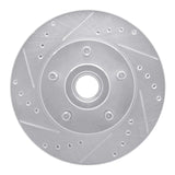 R1 Concepts 1970-1972 Dodge Charger Front Left Drilled & Slotted Silver Brake Rotor by R1 Concepts 631-40005L