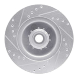 R1 Concepts 1970-1972 Dodge Coronet Front Right Drilled & Slotted Silver Brake Rotor