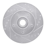 R1 Concepts 1970-1972 Dodge Coronet Front Right Drilled & Slotted Silver Brake Rotor