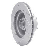 R1 Concepts 1970-1972 Dodge Coronet Front Right Drilled & Slotted Silver Brake Rotor