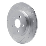 R1 Concepts 1987-1991 Chrysler Daytona Rear Left Drilled & Slotted Silver Brake Rotor by R1 Concepts 631-40006L