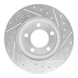 R1 Concepts 1993-1997 Chrysler LHS Front Left Drilled & Slotted Silver Brake Rotor by R1 Concepts 631-40011L