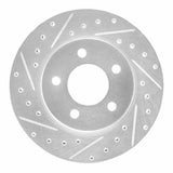 R1 Concepts 1993-1997 Chrysler LHS Front Left Drilled & Slotted Silver Brake Rotor by R1 Concepts 631-40011L