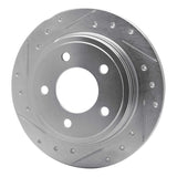 R1 Concepts 1993-2004 Chrysler LHS Rear Left Drilled & Slotted Silver Brake Rotor by R1 Concepts 631-40012L