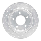R1 Concepts 1993-2004 Chrysler LHS Rear Right Drilled & Slotted Silver Brake Rotor by R1 Concepts 631-40012R