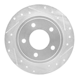 R1 Concepts 1993-2004 Chrysler LHS Rear Right Drilled & Slotted Silver Brake Rotor by R1 Concepts 631-40012R