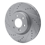 R1 Concepts 1992-2002 Dodge Viper Front Left Drilled & Slotted Silver Brake Rotor by R1 Concepts 631-40013L