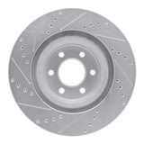 R1 Concepts 1992-2002 Dodge Viper Front Right Drilled & Slotted Silver Brake Rotor by R1 Concepts 631-40013R