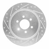 R1 Concepts 1992-2002 Dodge Viper Rear Left Drilled & Slotted Silver Brake Rotor by R1 Concepts 631-40014L