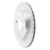 R1 Concepts 1992-2002 Dodge Viper Rear Right Drilled & Slotted Silver Brake Rotor by R1 Concepts 631-40014R