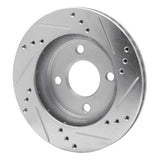 R1 Concepts 1995-1996 Dodge Neon (USA/Canada) Front Left Drilled & Slotted Silver Brake Rotor by R1 Concepts 631-40015L