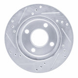 R1 Concepts 1995-1996 Dodge Neon (USA/Canada) Front Right Drilled & Slotted Silver Brake Rotor by R1 Concepts 631-40015R