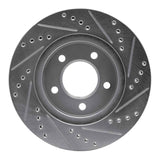 R1 Concepts 1998-2004 Chrysler LHS Front Left Drilled & Slotted Silver Brake Rotor by R1 Concepts 631-40018L
