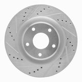 R1 Concepts 1998-2004 Chrysler LHS Front Left Drilled & Slotted Silver Brake Rotor by R1 Concepts 631-40018L