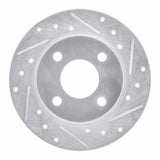 R1 Concepts 1978-1990 Dodge Rampage Front Right Drilled & Slotted Silver Brake Rotor