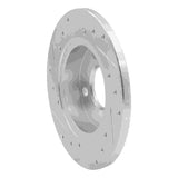R1 Concepts 1978-1990 Dodge Rampage Front Right Drilled & Slotted Silver Brake Rotor