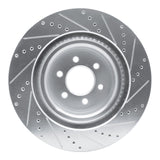 Dynamic Friction 2003-2017 Dodge Viper Front Left Drilled & Slotted Silver Brake Rotor by Dynamic Friction Company 631-40022L