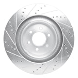 Dynamic Friction 2003-2017 Dodge Viper Front Right Drilled & Slotted Silver Brake Rotor by Dynamic Friction Company 631-40022R