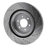 Dynamic Friction 2003-2017 Dodge Viper Rear Left Drilled & Slotted Silver Brake Rotor by Dynamic Friction Company 631-40023L