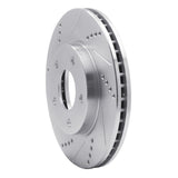 Dynamic Friction 2007-2017 Dodge Caliber Front Left Drilled & Slotted Silver Brake Rotor by Dynamic Friction Company 631-40024L