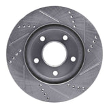 Dynamic Friction 2007-2017 Dodge Caliber Front Left Drilled & Slotted Silver Brake Rotor by Dynamic Friction Company 631-40024L