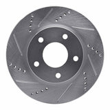 Dynamic Friction 2007-2017 Dodge Caliber Front Left Drilled & Slotted Silver Brake Rotor by Dynamic Friction Company 631-40024L