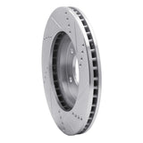 Dynamic Friction 2007-2017 Dodge Caliber Front Left Drilled & Slotted Silver Brake Rotor by Dynamic Friction Company 631-40024L
