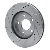 Dynamic Friction 2007-2017 Dodge Caliber Front Right Drilled & Slotted Silver Brake Rotor by Dynamic Friction Company 631-40024R