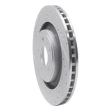 Dynamic Friction 2008-2014 Chrysler 200 Front Left Drilled & Slotted Silver Brake Rotor by Dynamic Friction Company 631-40025L