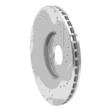 Dynamic Friction 2008-2014 Chrysler 200 Front Left Drilled & Slotted Silver Brake Rotor by Dynamic Friction Company 631-40025L