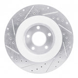 Dynamic Friction 2008-2014 Chrysler 200 Front Right Drilled & Slotted Silver Brake Rotor by Dynamic Friction Company 631-40025R