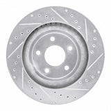 Dynamic Friction 2008-2014 Chrysler 200 Front Right Drilled & Slotted Silver Brake Rotor by Dynamic Friction Company 631-40025R