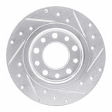Dynamic Friction 2013-2016 Dodge Dart Rear Left Drilled & Slotted Silver Brake Rotor by Dynamic Friction Company 631-40030L
