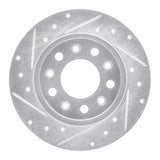 Dynamic Friction 2013-2016 Dodge Dart Rear Left Drilled & Slotted Silver Brake Rotor by Dynamic Friction Company 631-40030L