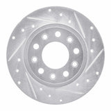 Dynamic Friction 2013-2016 Dodge Dart Rear Right Drilled & Slotted Silver Brake Rotor by Dynamic Friction Company 631-40030R