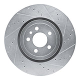 Dynamic Friction 2014-2023 Dodge Charger Front Right Drilled & Slotted Silver Brake Rotor by Dynamic Friction Company 631-40035R