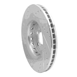 Dynamic Friction 2014-2023 Dodge Charger Front Right Drilled & Slotted Silver Brake Rotor by Dynamic Friction Company 631-40035R
