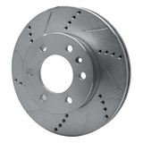 Dynamic Friction 2006-2025 American Coach Patriot Front Left Drilled & Slotted Silver Brake Rotor by Dynamic Friction Company 631-40043L