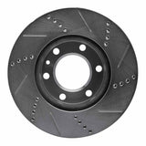 Dynamic Friction 2006-2025 American Coach Patriot Front Left Drilled & Slotted Silver Brake Rotor by Dynamic Friction Company 631-40043L
