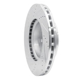 Dynamic Friction 2006-2025 American Coach Patriot Front Right Drilled & Slotted Silver Brake Rotor by Dynamic Friction Company 631-40043R
