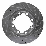 R1 Concepts 1988-2000 Chevrolet K1500 Suburban Front Left Drilled & Slotted Silver Brake Rotor by R1 Concepts 631-40045L