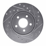 R1 Concepts 1984-1995 Chrysler TC Maserati Front Left Drilled & Slotted Silver Brake Rotor by R1 Concepts 631-40046L