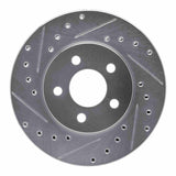 R1 Concepts 1984-1995 Chrysler TC Maserati Front Left Drilled & Slotted Silver Brake Rotor by R1 Concepts 631-40046L